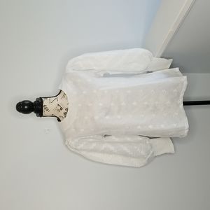 Khaadi white puff sleeve blouse size small